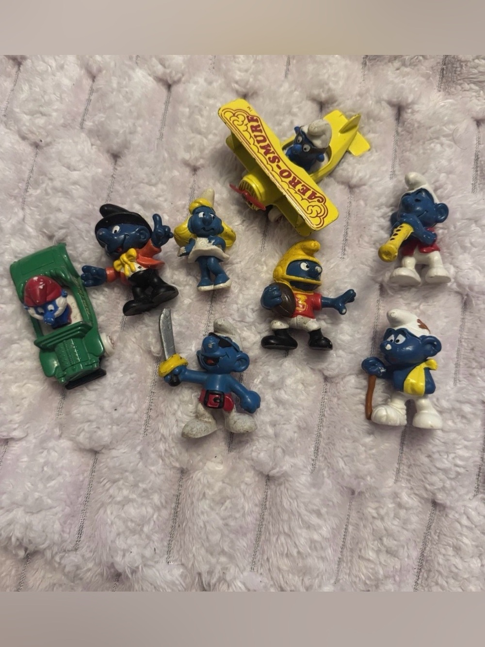 The Smurfs Collectible Plastic Figurines Lot - Various Characters